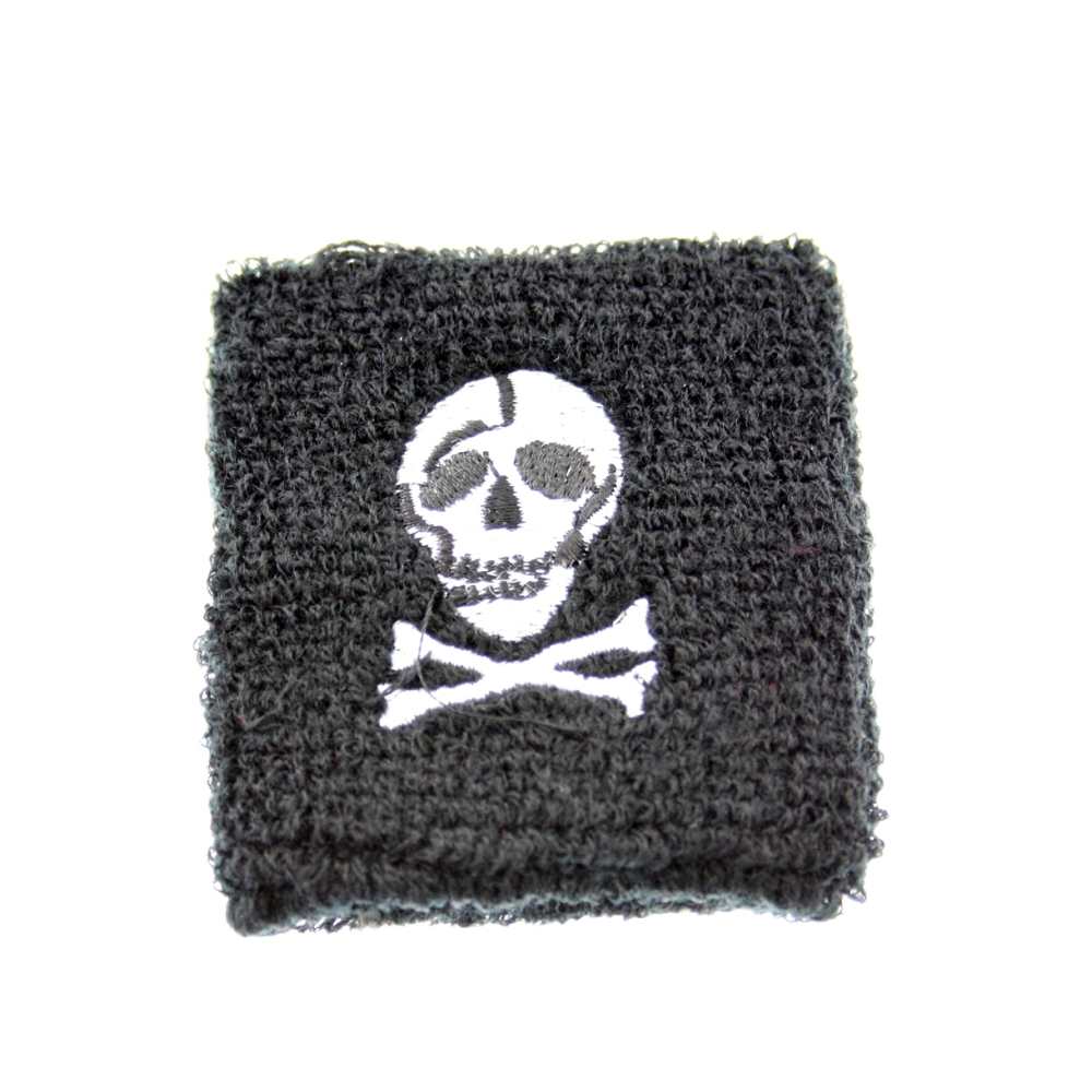 Zac's Alter Ego - Black Skull & Crossbones Sweatband - Black/White